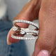 Diamond Statement Fashion Ring 1.50 ct TCW, White Gold 14K