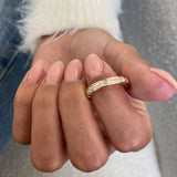 Diamond Stackable Fashion Ring 1.20 ct TCW, Yellow Gold 14K