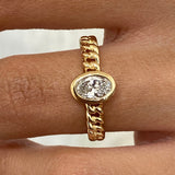 Diamond Solitaire Ring 0.5 ct Yellow Gold