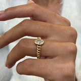 Diamond Statement Fashion Ring 0.50 ct TCW, Yellow Gold 14K