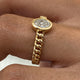 Diamond Statement Fashion Ring 0.50 ct TCW, Yellow Gold 14K