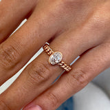 Diamond Solitaire Ring 0.4 ct Rose Gold