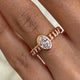 Diamond Statement Fashion Ring 0.45 ct TCW, Rose Gold 14K