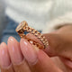 Diamond Statement Fashion Ring 0.45 ct TCW, Rose Gold 14K