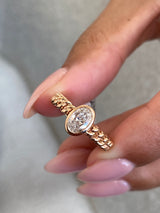Diamond Statement Fashion Ring 0.45 ct TCW, Rose Gold 14K