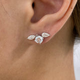 Diamond Stud Earrings 2.1 ct White Gold