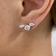 Diamond Stud Earrings 2.1 ct White Gold