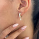 Diamond Hoop Earrings 1.3 ct Yellow Gold