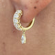 Diamond Hoop Earrings 1.3 ct Yellow Gold