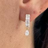 Diamond Hoop Earrings 1.4 ct Yellow Gold