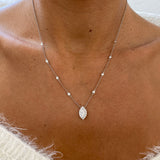 Diamond Chain Necklace 0.8 ct White Gold