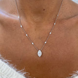 Diamond Chain Necklace 0.8 ct White Gold