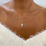 Diamond Chain Necklace 0.8 ct White Gold