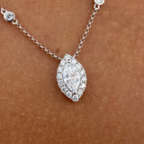 Diamond Chain Necklace 0.8 ct White Gold