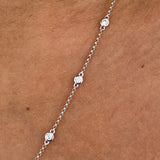 Diamond Chain Necklace 0.8 ct White Gold