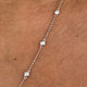 Diamond Chain Necklace 0.8 ct White Gold