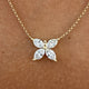 Diamond Pendant Necklace 1.1 ct Yellow Gold