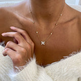 Diamond Pendant Necklace 1.1 ct Yellow Gold