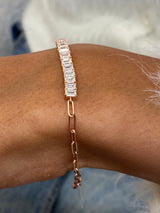 Diamond Half Tennis Bracelet 2.5 ct Rose Gold