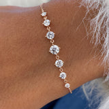 Diamond Link Bracelet 1 ct Rose Gold