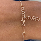 Diamond Link Bracelet 0.9 ct Rose Gold