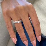 Diamond Stackable Fashion Ring 1.10 ct TCW, White Gold 14K