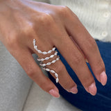 Diamond Statement Fashion Ring 2.10 ct TCW, White Gold 14K
