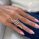 Diamond Statement Fashion Ring 2.10 ct TCW, White Gold 14K