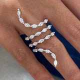 Diamond Wrap Ring 2.1 ct White Gold