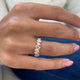 Diamond Wedding Band Fashion Ring 1.10 ct TCW, Rose Gold 14K