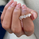 Diamond Wedding Band Fashion Ring 1.10 ct TCW, Rose Gold 14K