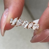 Diamond Wedding Band Fashion Ring 1.10 ct TCW, Rose Gold 14K