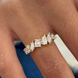 Diamond Band Ring 1.1 ct Yellow Gold