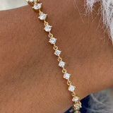 Diamond Link Bracelet 1.7 ct Yellow Gold