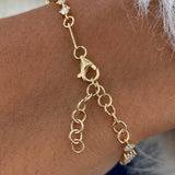 Diamond Link Bracelet 1.7 ct Yellow Gold