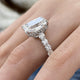 Leontine Engagement Ring 6.70 Carat White Gold