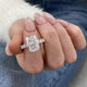 Leontine Engagement Ring 6.70 Carat White Gold