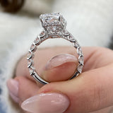 Leontine Engagement Ring 6.70 Carat White Gold