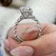 Leontine Engagement Ring 6.70 Carat White Gold