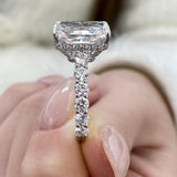 Leontine Engagement Ring 6.70 Carat White Gold