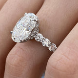 Novella Engagement Ring 5.60 Carat White Gold