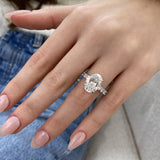 Novella Engagement Ring 5.60 Carat White Gold
