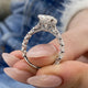 Novella Engagement Ring 5.60 Carat White Gold
