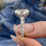 Novella Engagement Ring 5.60 Carat White Gold