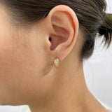Diamond Hoop Earrings 0.7 ct Yellow Gold