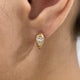 Diamond Hoop Earrings 0.7 ct Yellow Gold