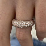 Diamond Dome Fashion Ring 3.05 ct TCW, Rose Gold 14K