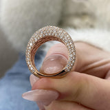 Diamond Dome Fashion Ring 3.05 ct TCW, Rose Gold 14K