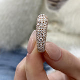 Diamond Dome Fashion Ring 3.05 ct TCW, Rose Gold 14K