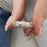 Diamond Dome Fashion Ring 3.05 ct TCW, Rose Gold 14K